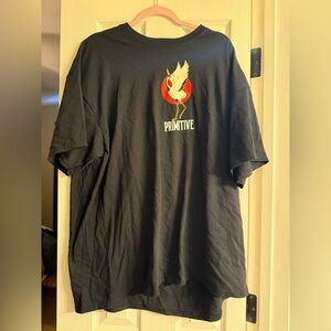 Primitive Black Tee with Crane Graphic 2XL